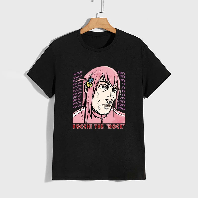 High Quality Pure Cotton T-shirt Kessoku Band Print Tshirt Men Women Daily Casual Comfort Tees Japan Anime Short Sleeve Top