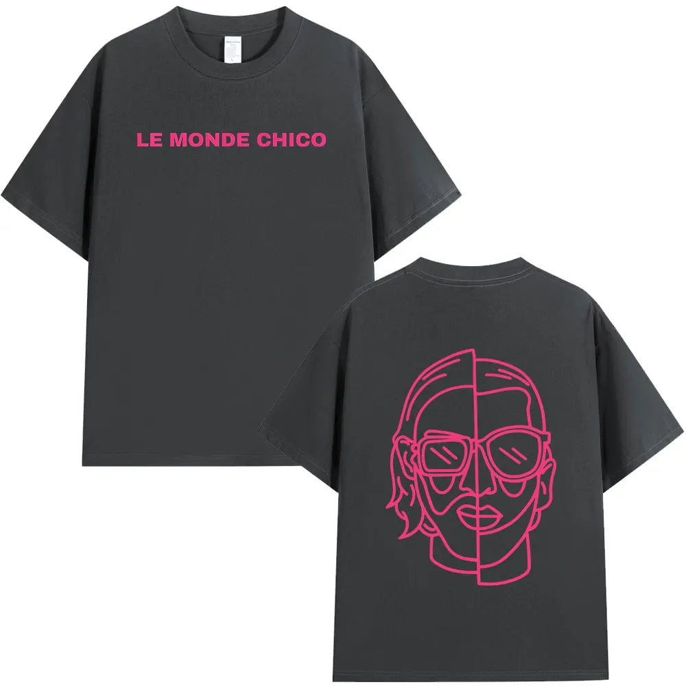 Le Monde Chico T Shirt French Rapper PNL Album Graphic Print T-shirt Men Women Hip Hop Fashion Oversized Short Sleeve Tee Shirt