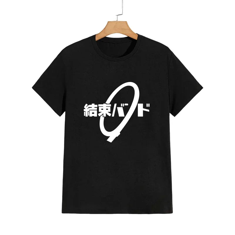 High Quality Pure Cotton T-shirt Kessoku Band Print Tshirt Men Women Daily Casual Comfort Tees Japan Anime Short Sleeve Top