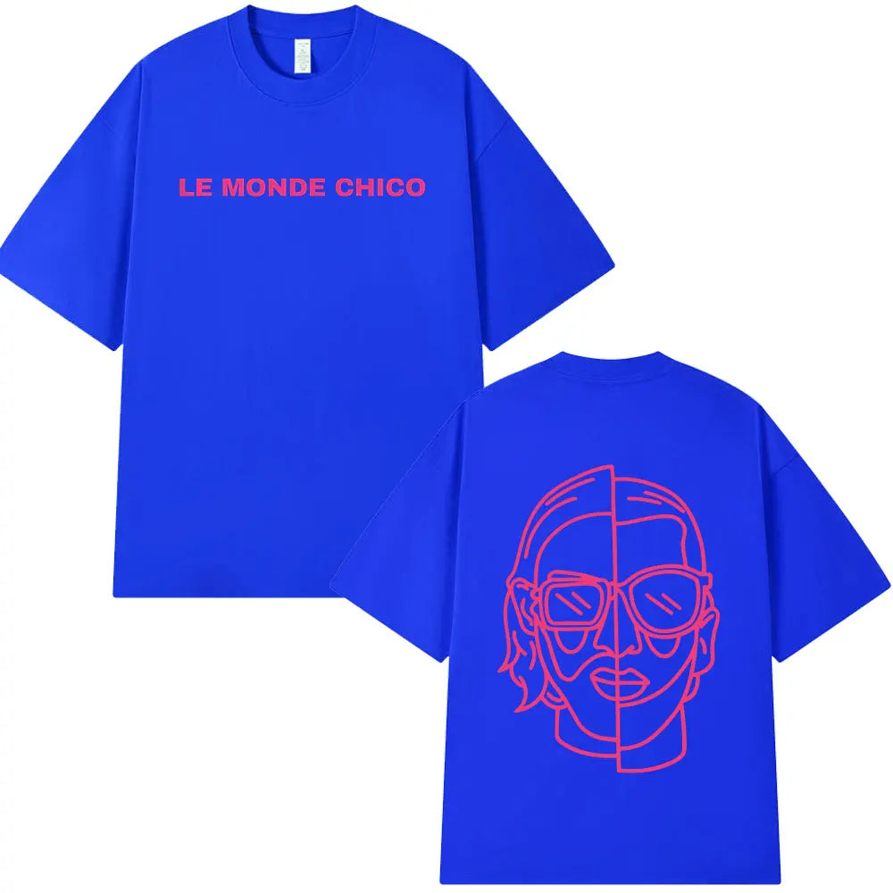 Le Monde Chico T Shirt French Rapper PNL Album Graphic Print T-shirt Men Women Hip Hop Fashion Oversized Short Sleeve Tee Shirt